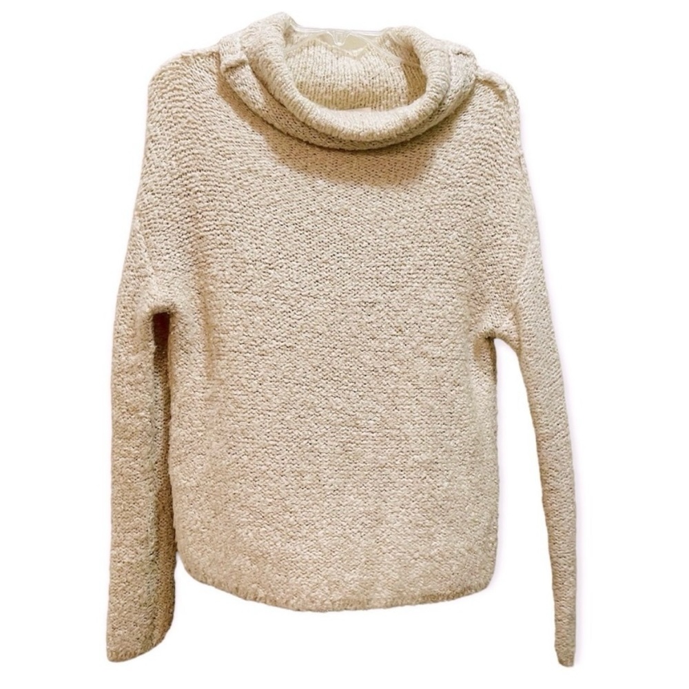 Umgee beige cowl neck sweater medium